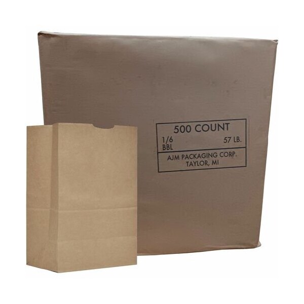 Ajm Packaging SACK, GROCERY, 57#, 1/6BBL, KFT, 500PK AJMGS57NP5C - main